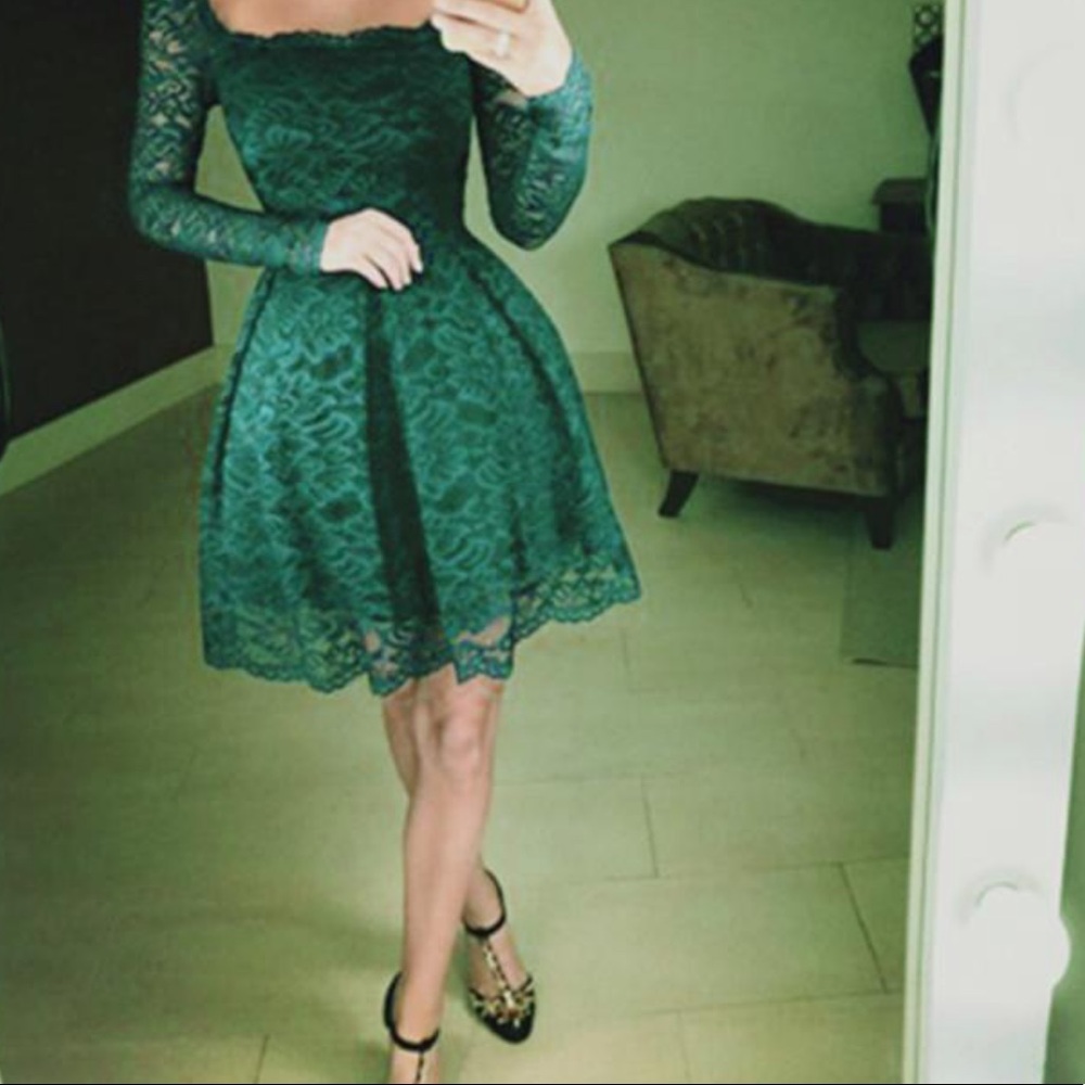 JS COLLECTION LONG-SLEEVE COCKTAIL DRESS